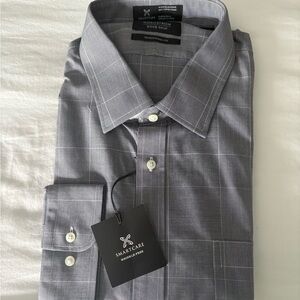 Nordstrom Men's Charcoal Plaid Dress Shirt